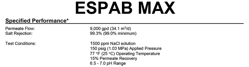 مشخصات ممبرین مدل ESPAB-MAX